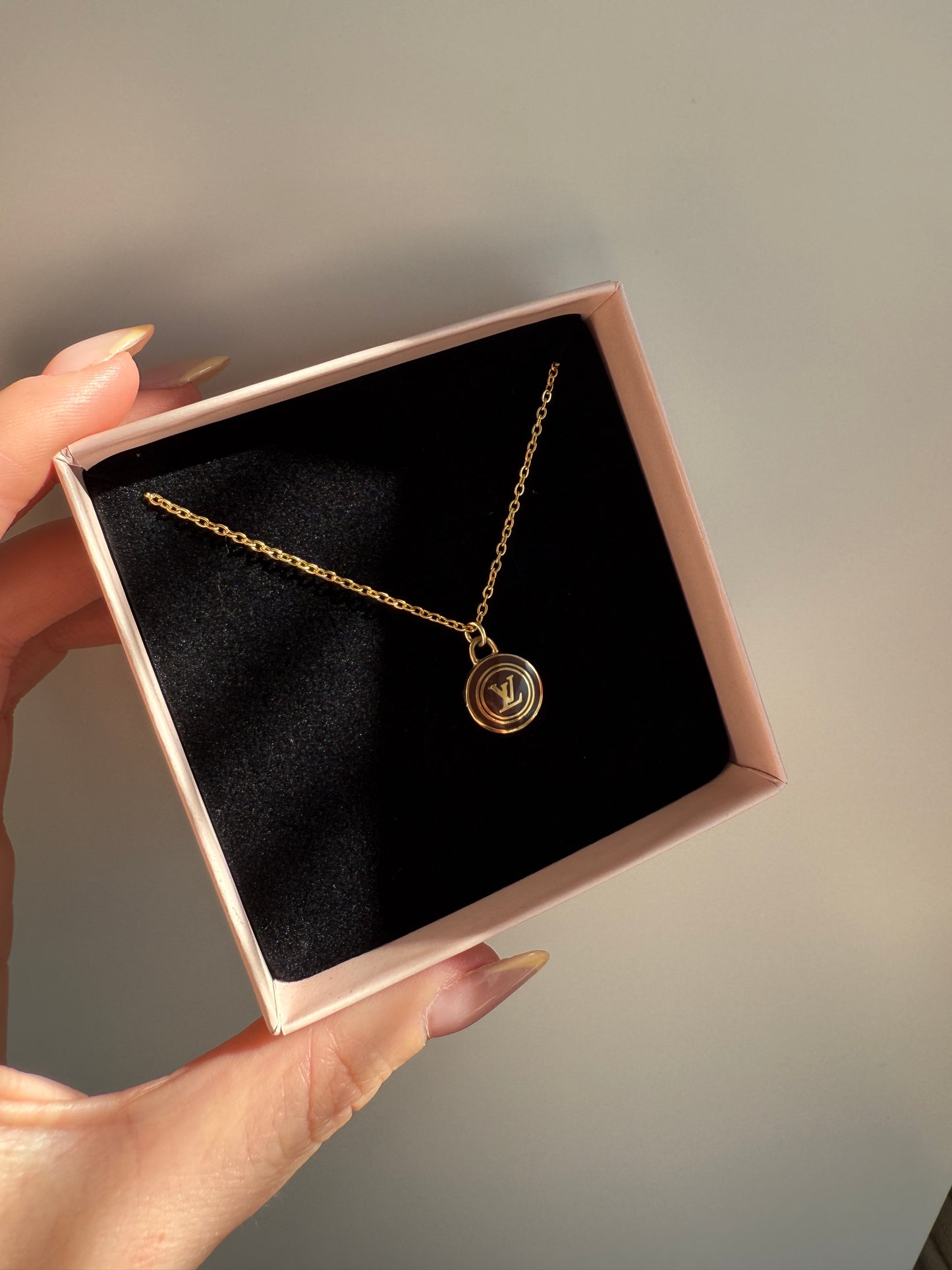 Authentic Reworked Necklace - Brown Logo