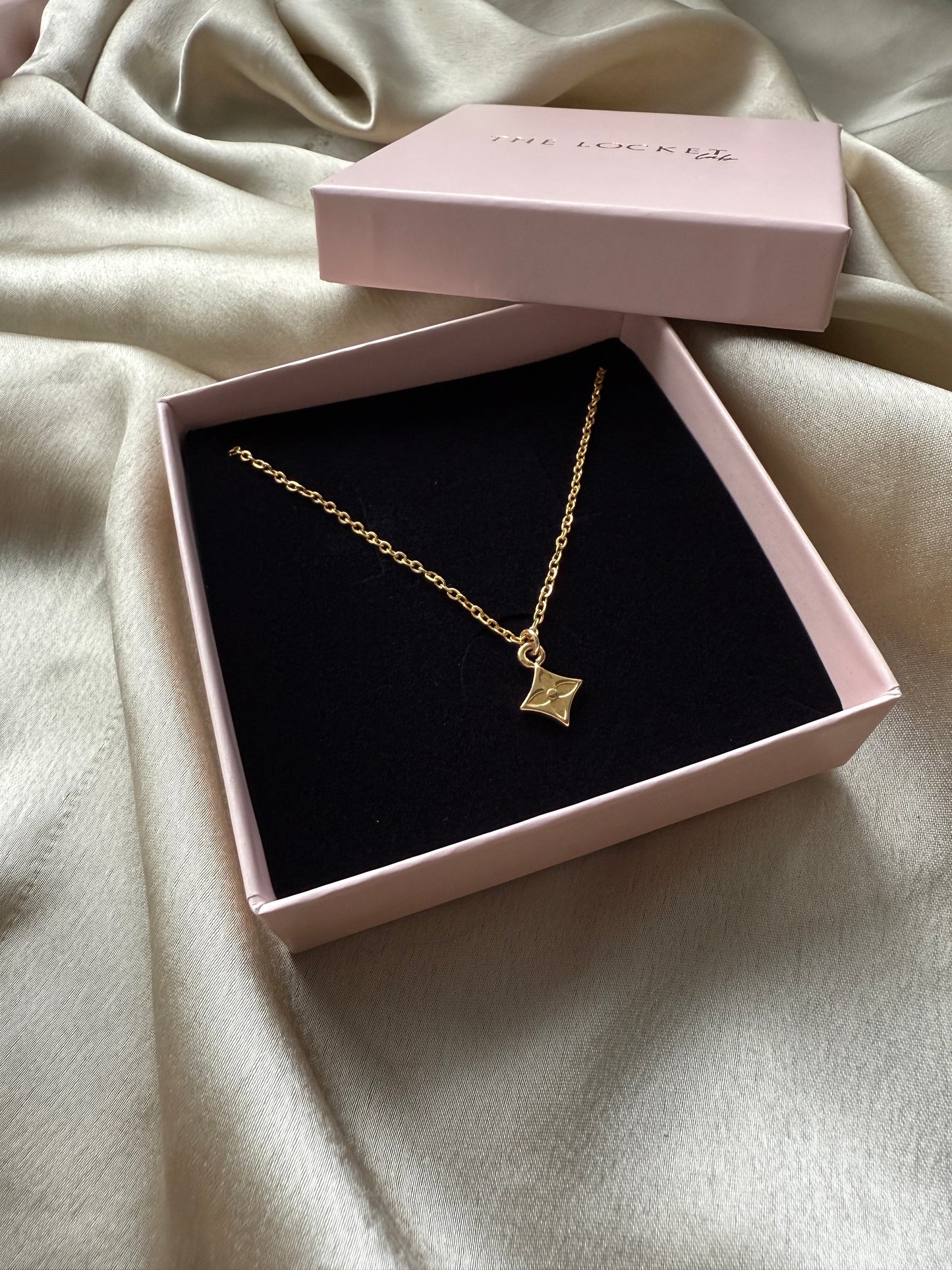 Authentic Reworked Necklace - Diamond Flower