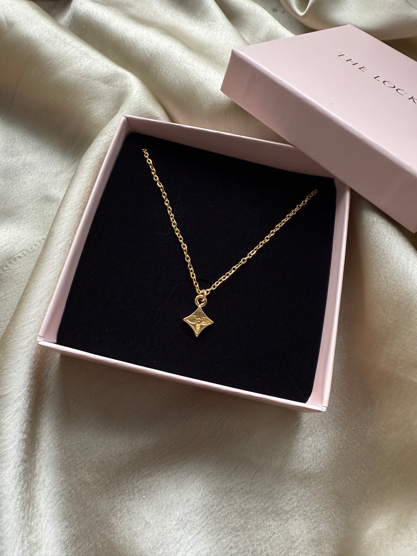Authentic Reworked Necklace - Diamond Flower