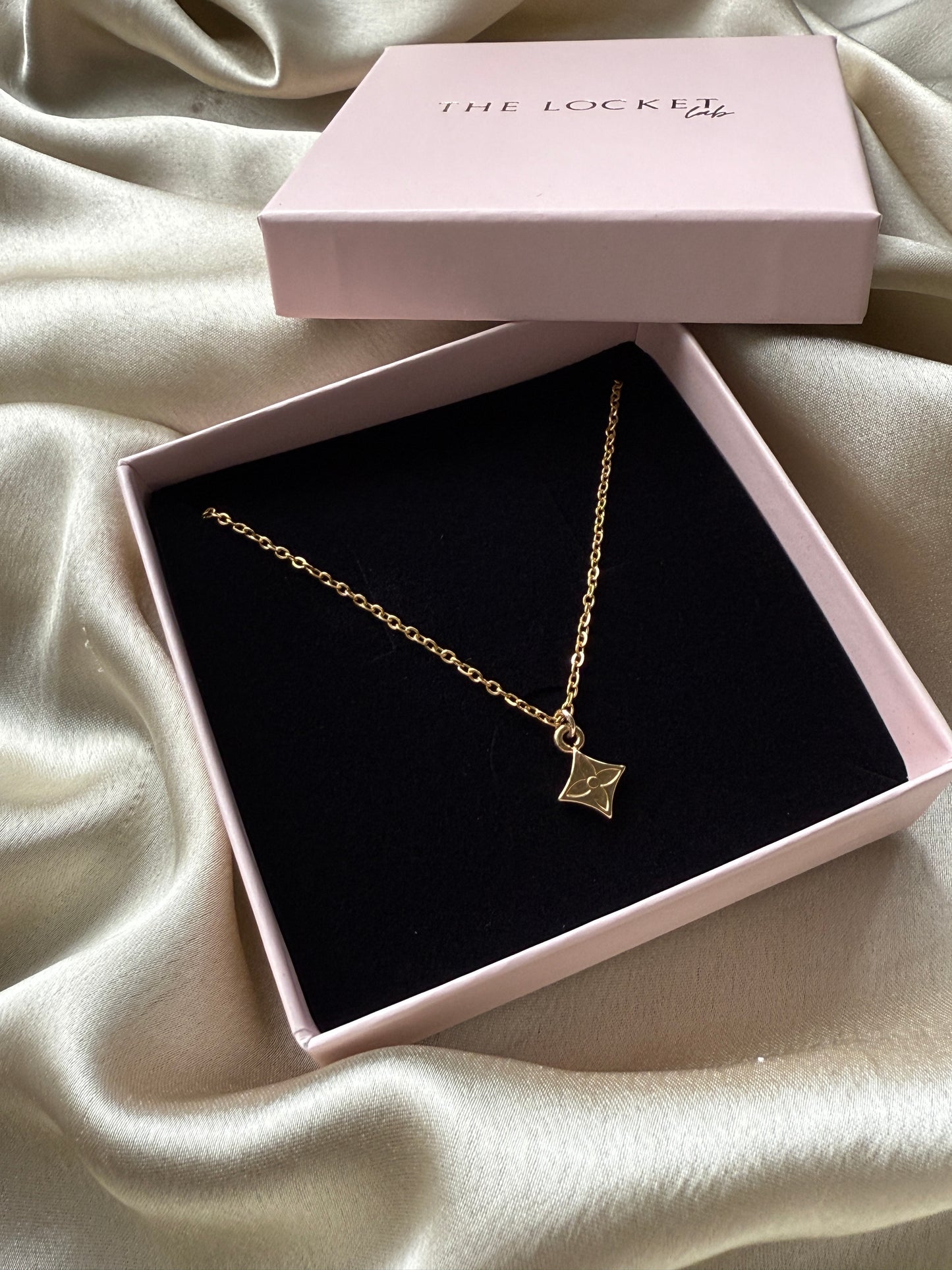Authentic Reworked Necklace - Diamond Flower
