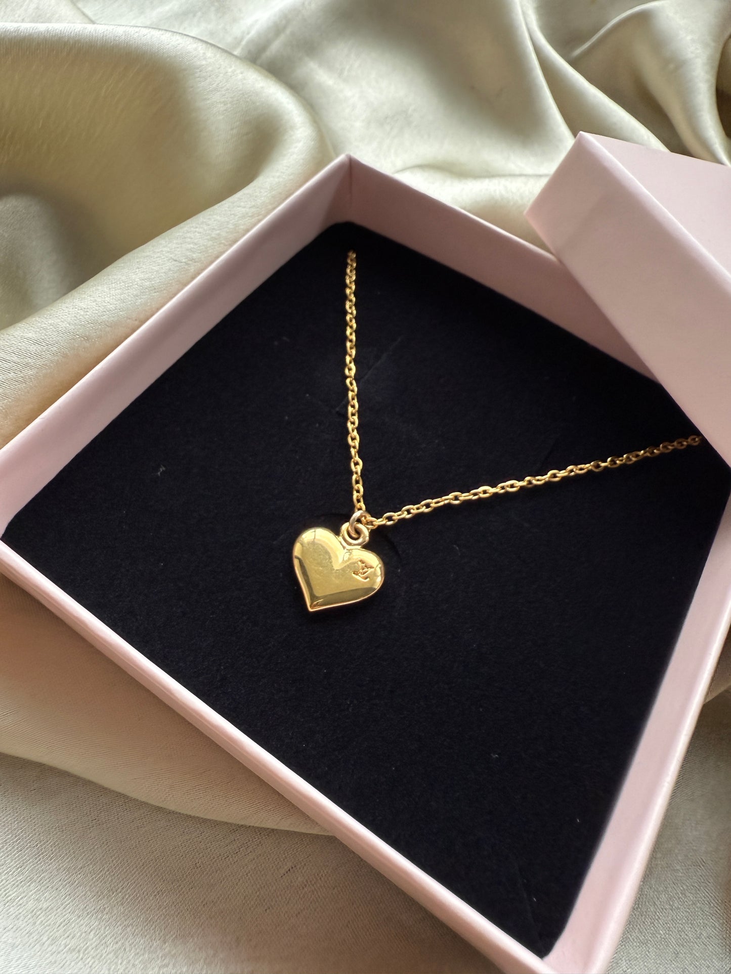 Authentic Reworked Logo Heart Necklace - Vintage Condition