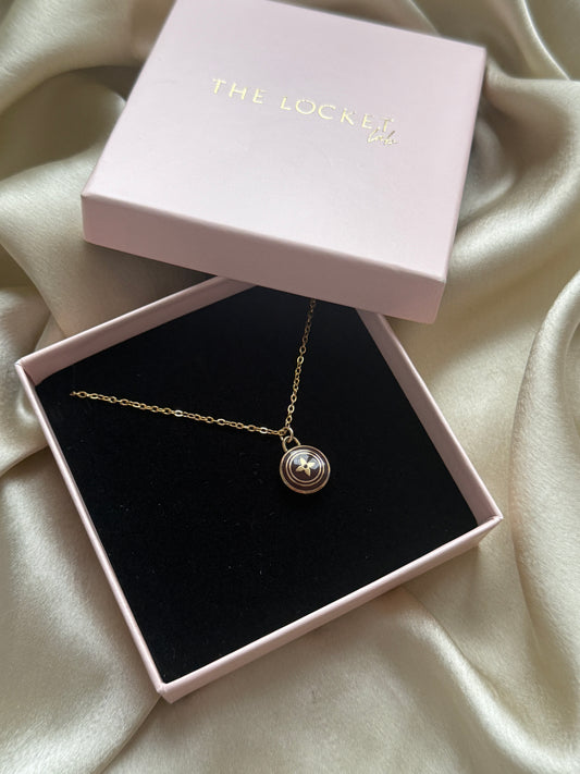 Authentic Reworked Necklace - Brown Flower