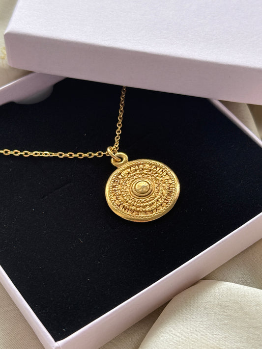 Authentic Reworked Coin Necklace - Small Pendant