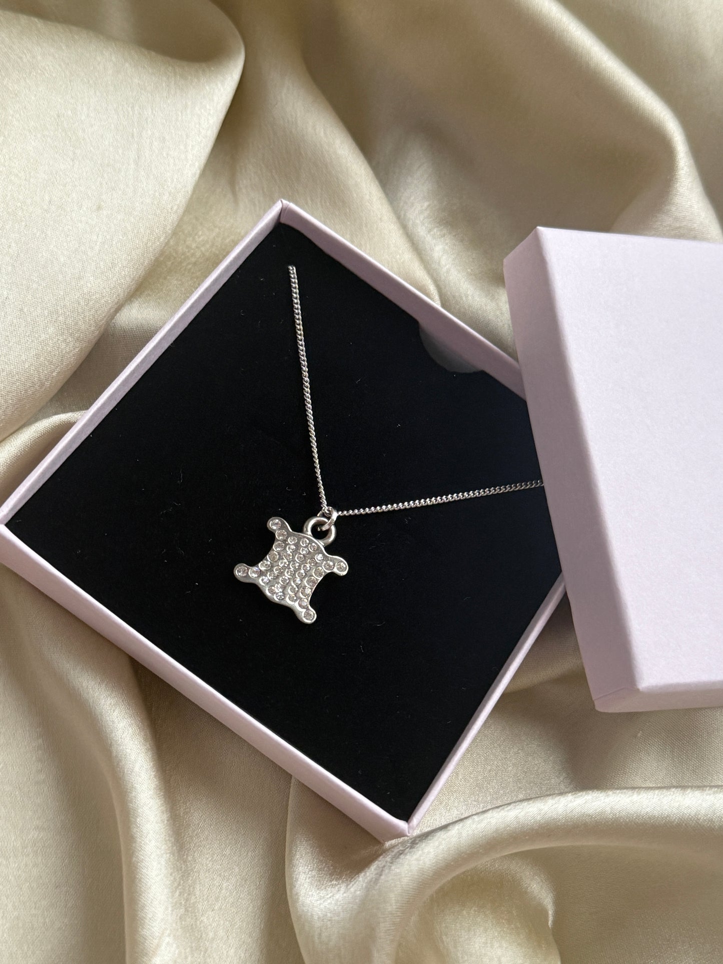 Authentic Reworked Silver Necklace - Sparkle
