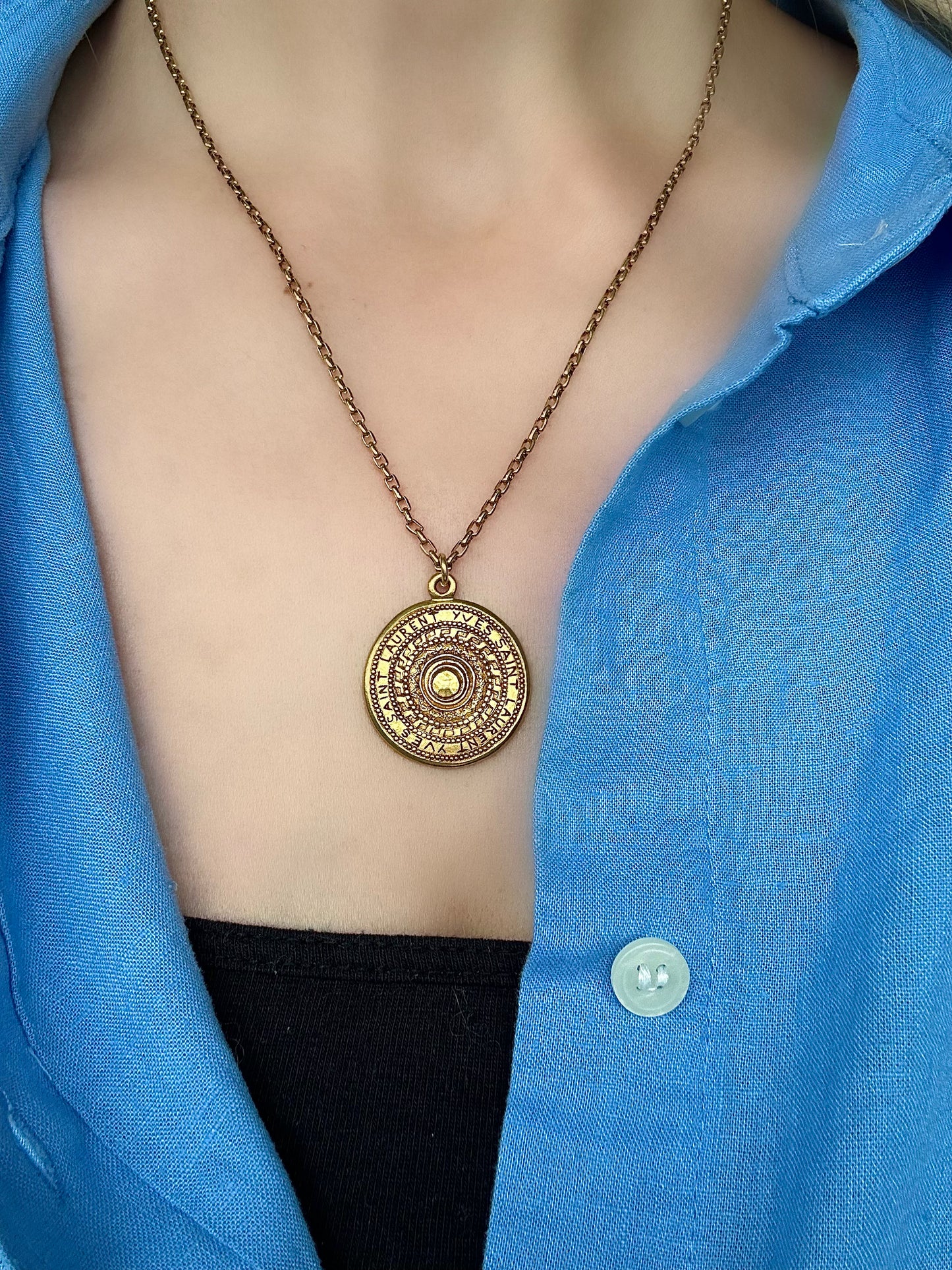 Authentic Reworked Coin Necklace - Medium Pendant