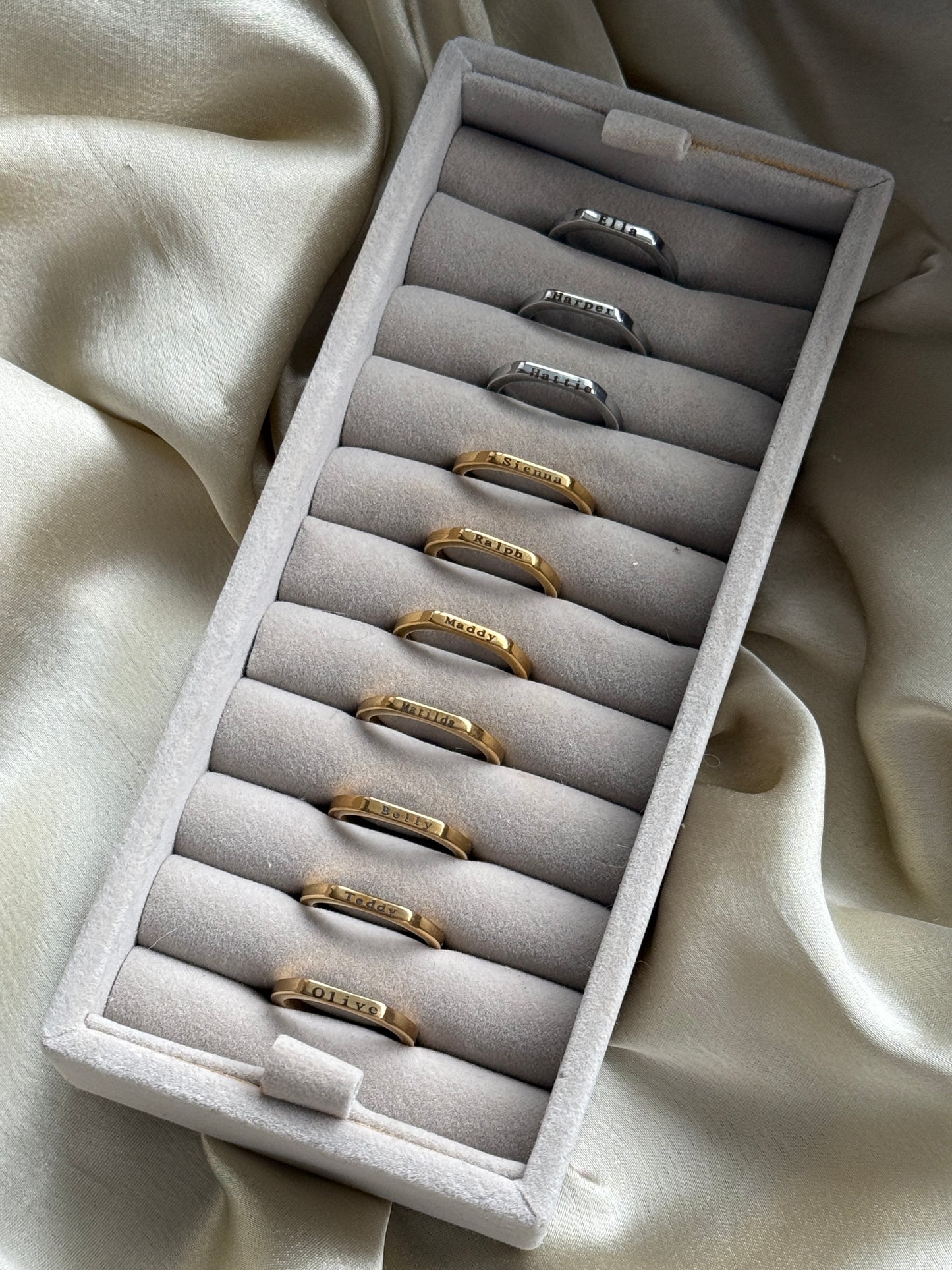 Personalised Stacking Ring - Gold Colour