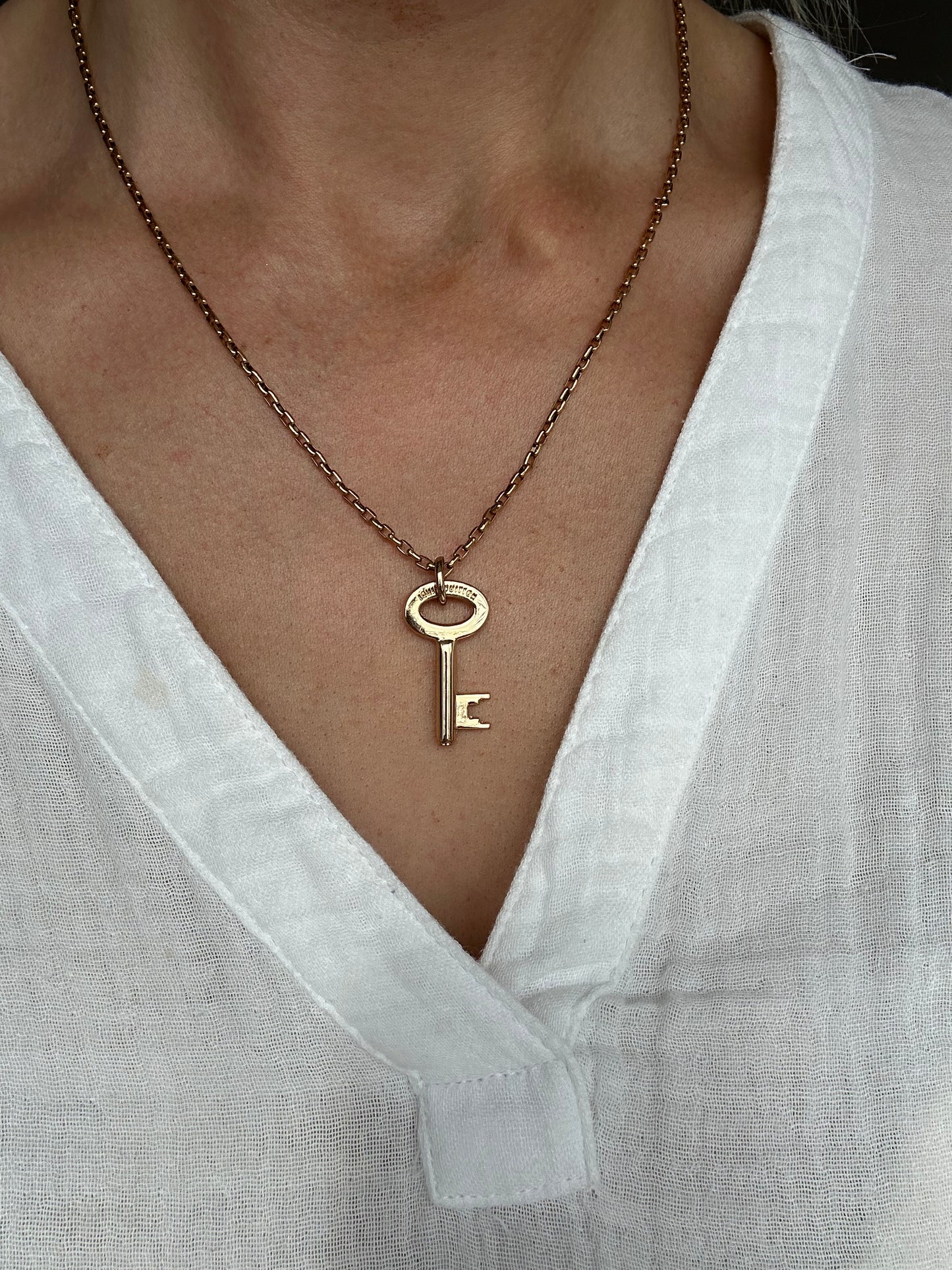 Authentic Reworked Necklace - Gold Key