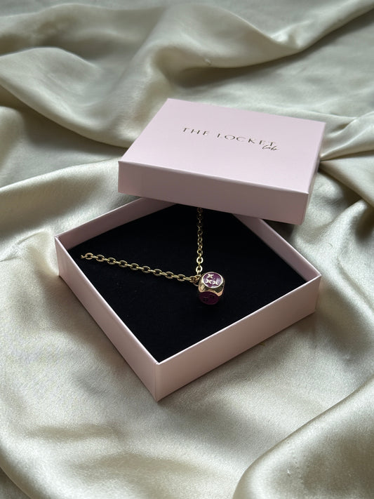 Authentic Reworked Necklace - Purple Branded Dice
