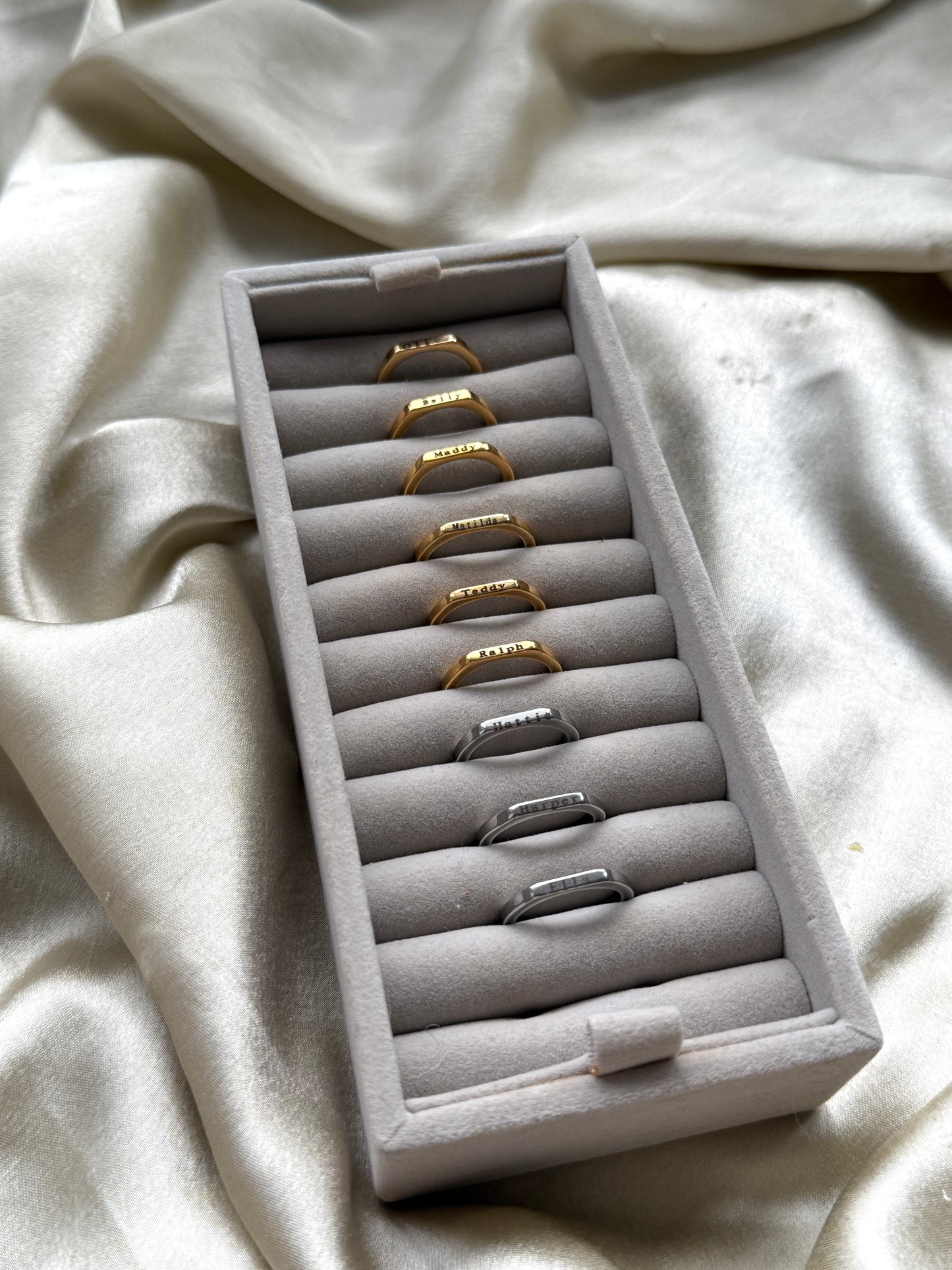 Personalised Stacking Ring - Gold Colour
