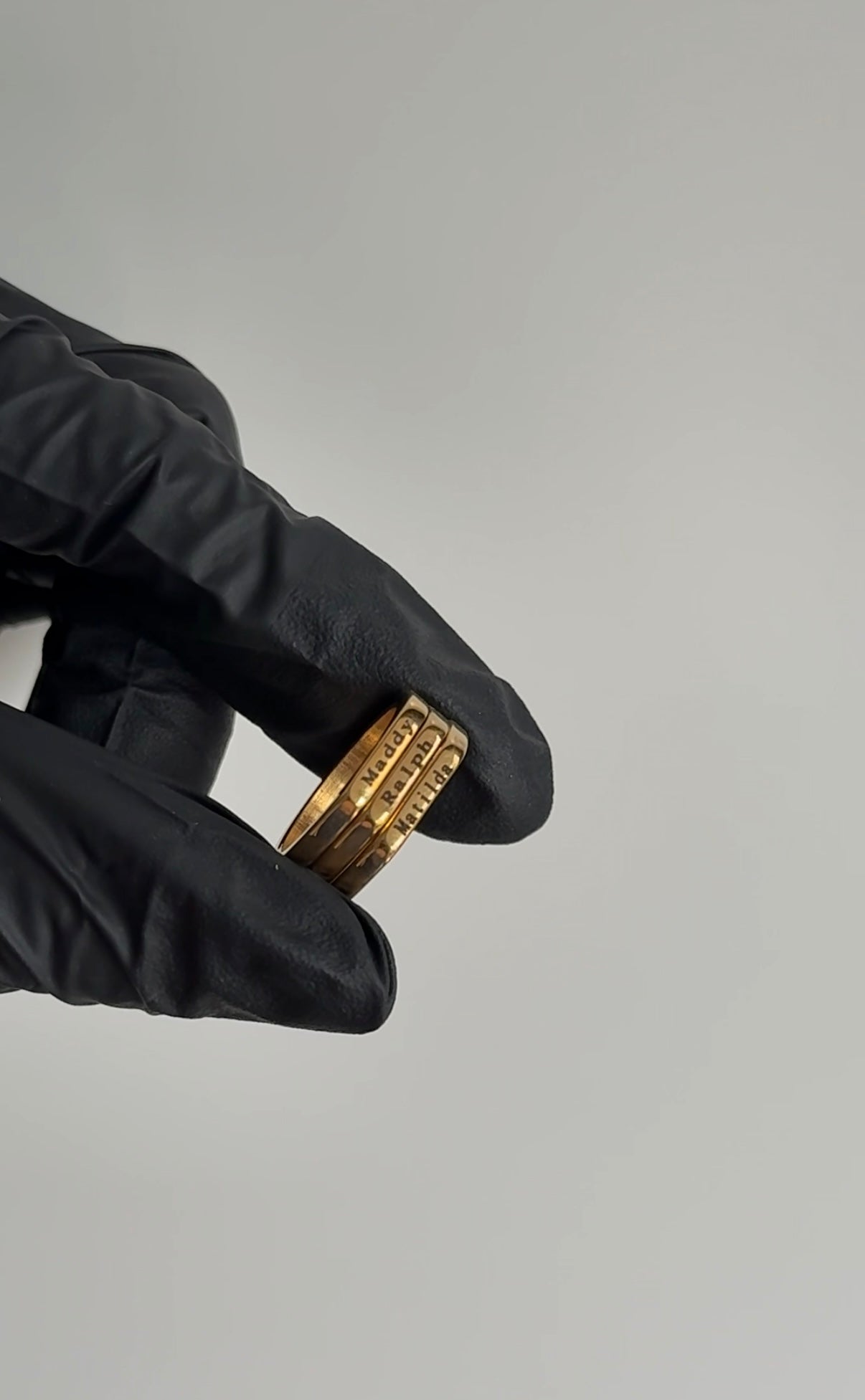 Personalised Stacking Ring - Gold Colour