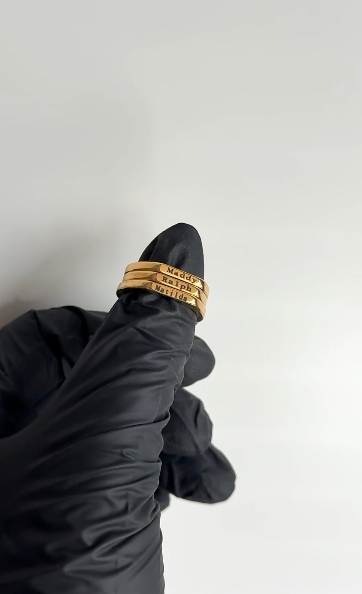 Personalised Stacking Ring - Gold Colour