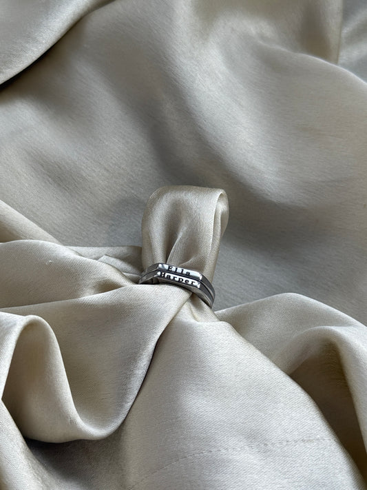Personalised Stacking Ring - Silver Colour