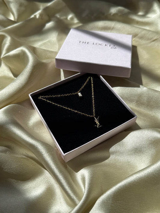Authentic Reworked Necklace - Mini Pendant Double Chain