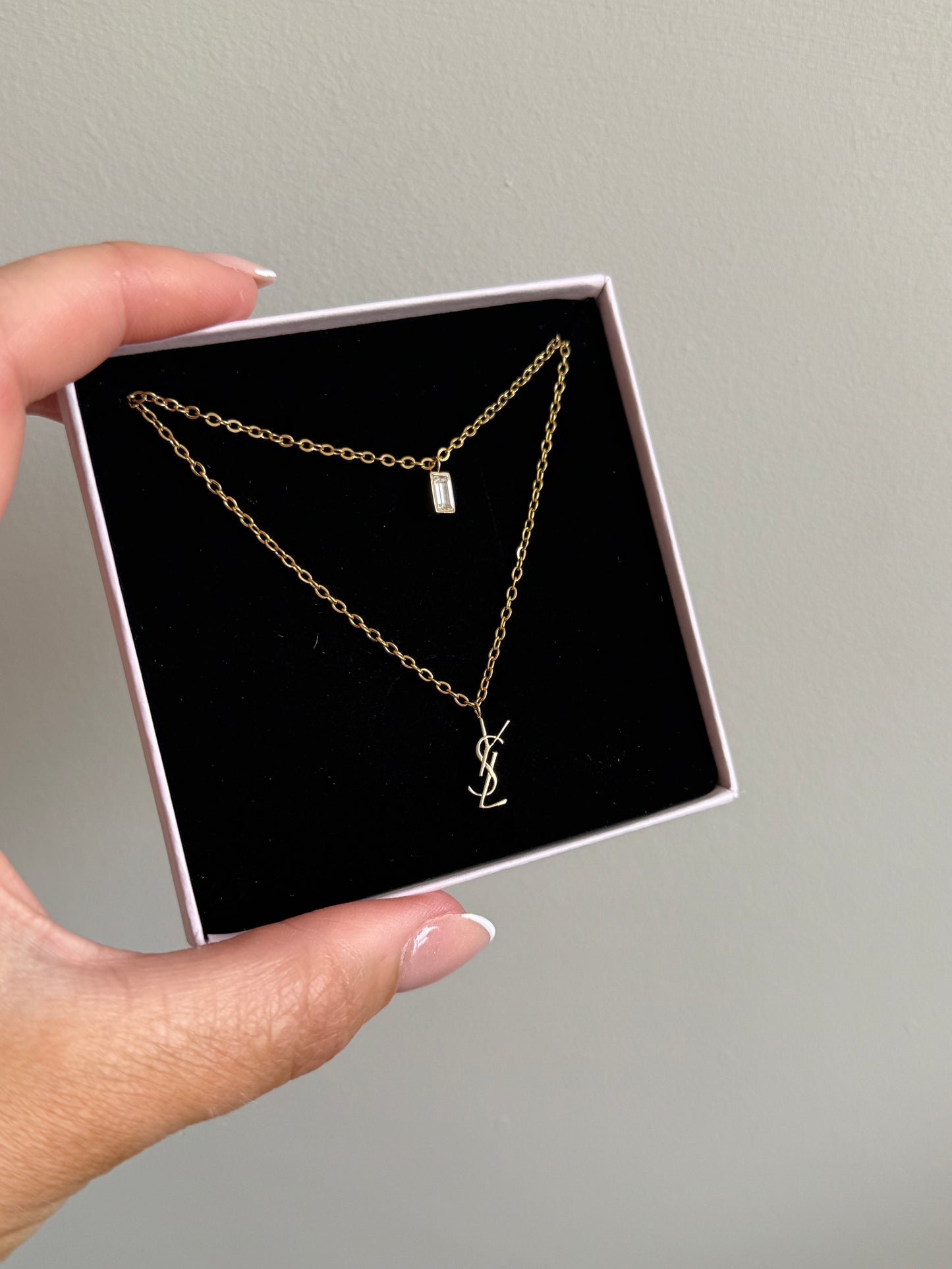 Authentic Reworked Necklace - Mini Pendant Double Chain