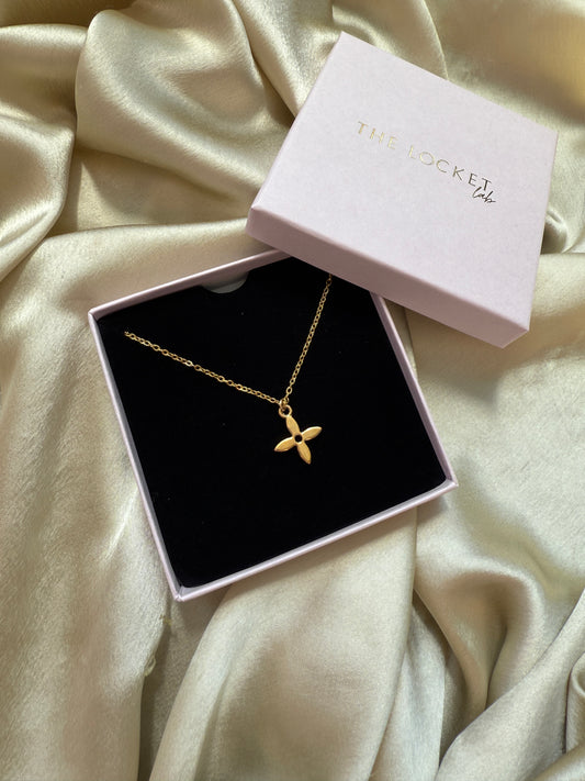 Authentic Reworked Necklace - Big Diamond Flower