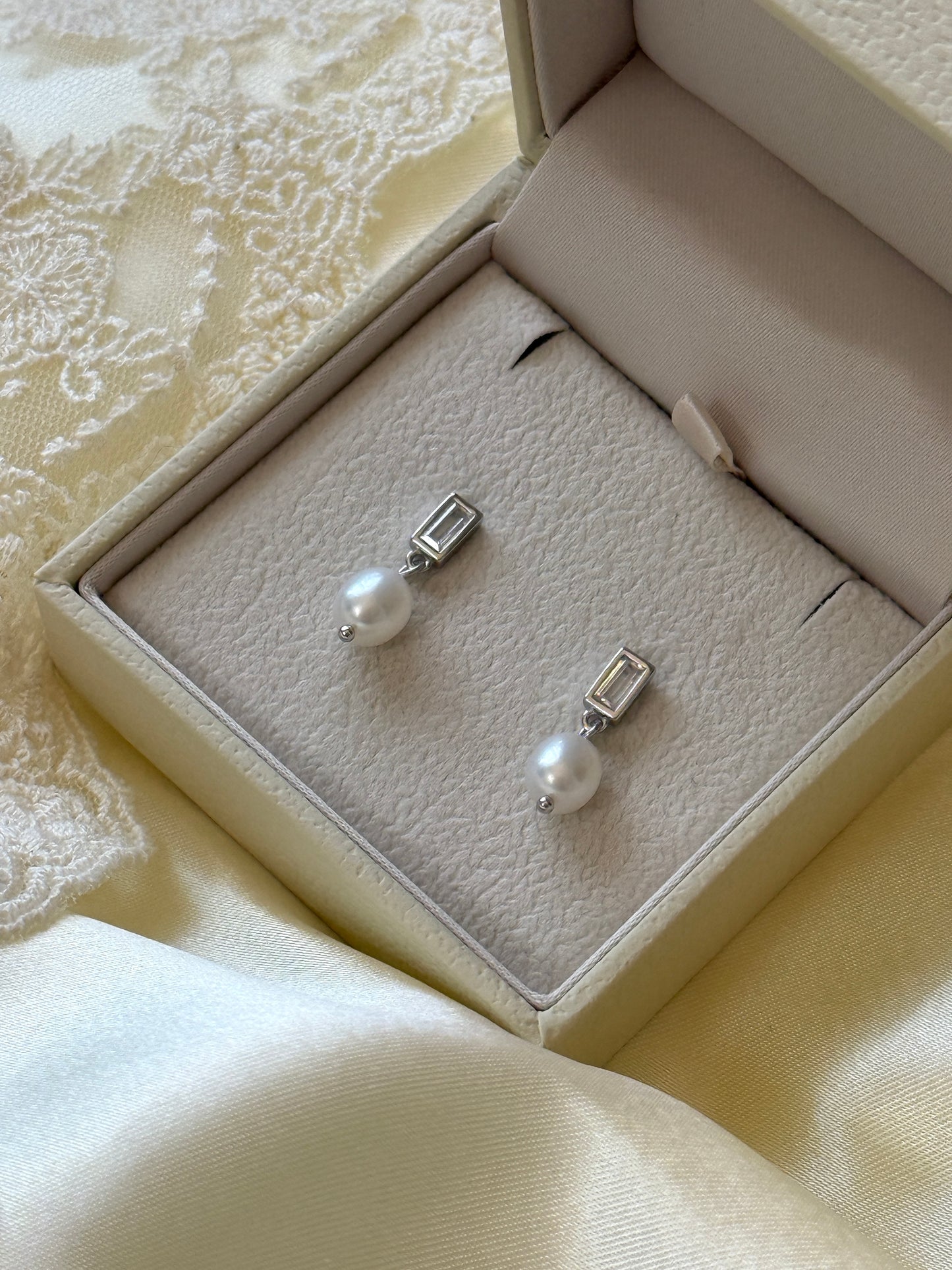 Emily Silver Bridal Earrings