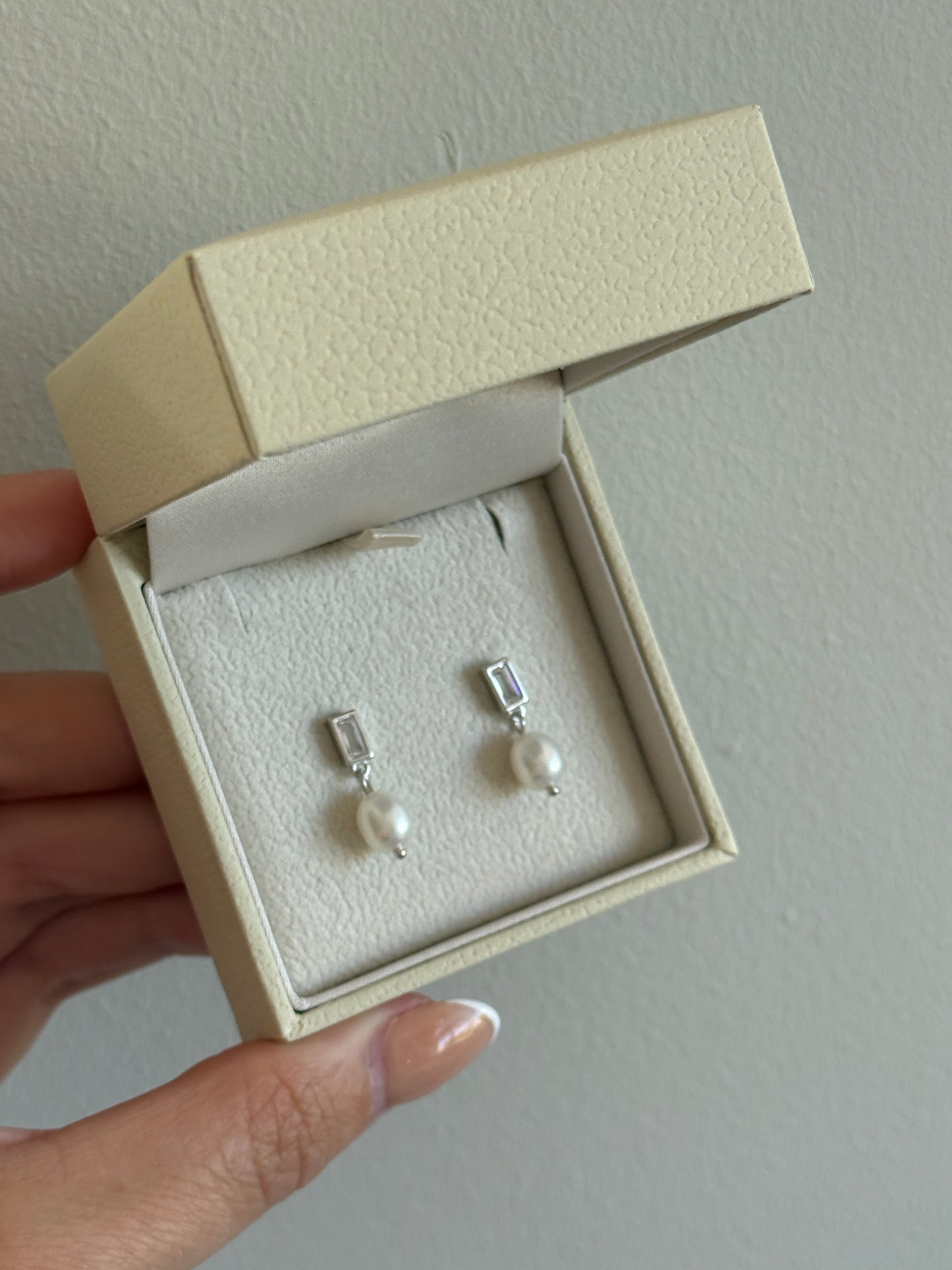 Emily Silver Bridal Earrings