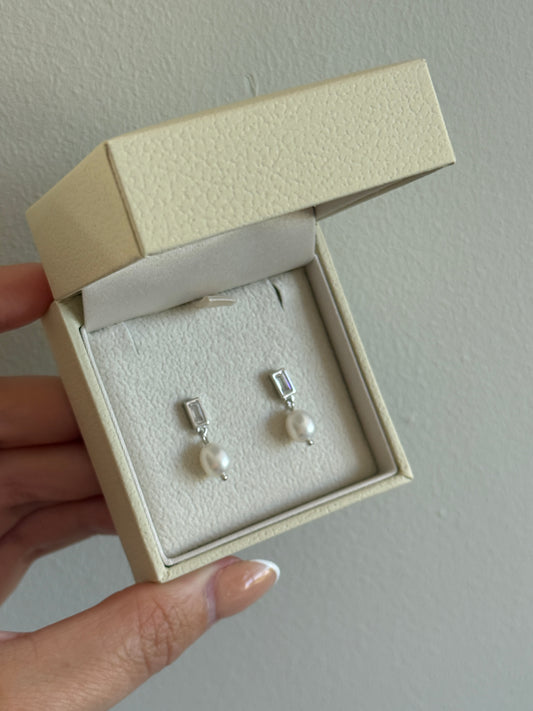 Emily Silver Bridal Earrings