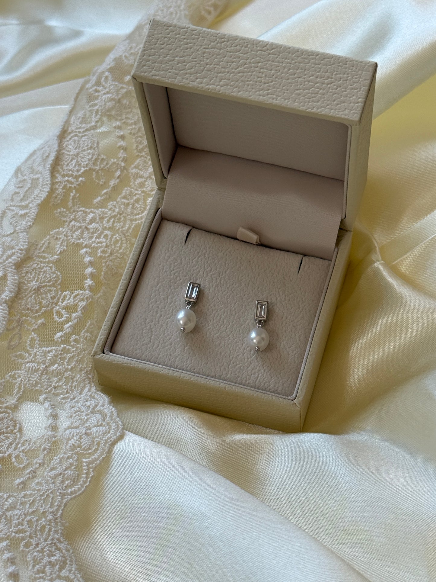 Emily Silver Bridal Earrings
