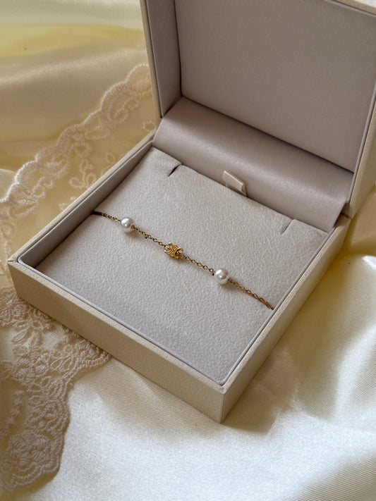 Authentic Reworked Mini Delicate Pearl Bracelet