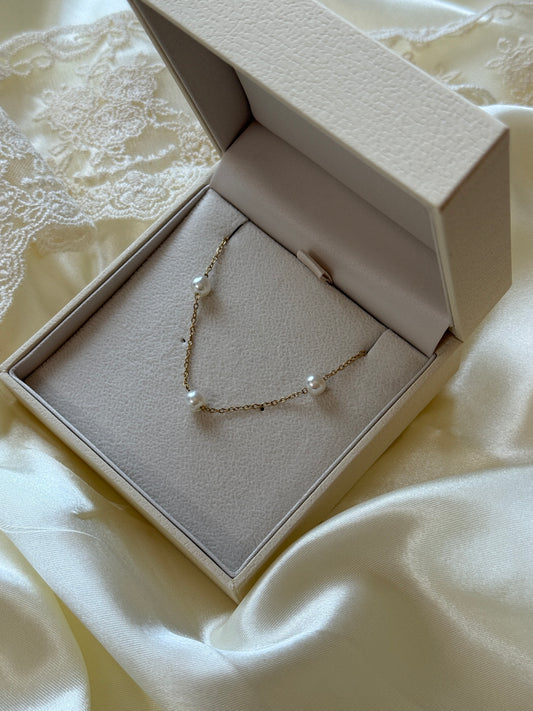 Mini Delicate Pearl Bridal Bracelet