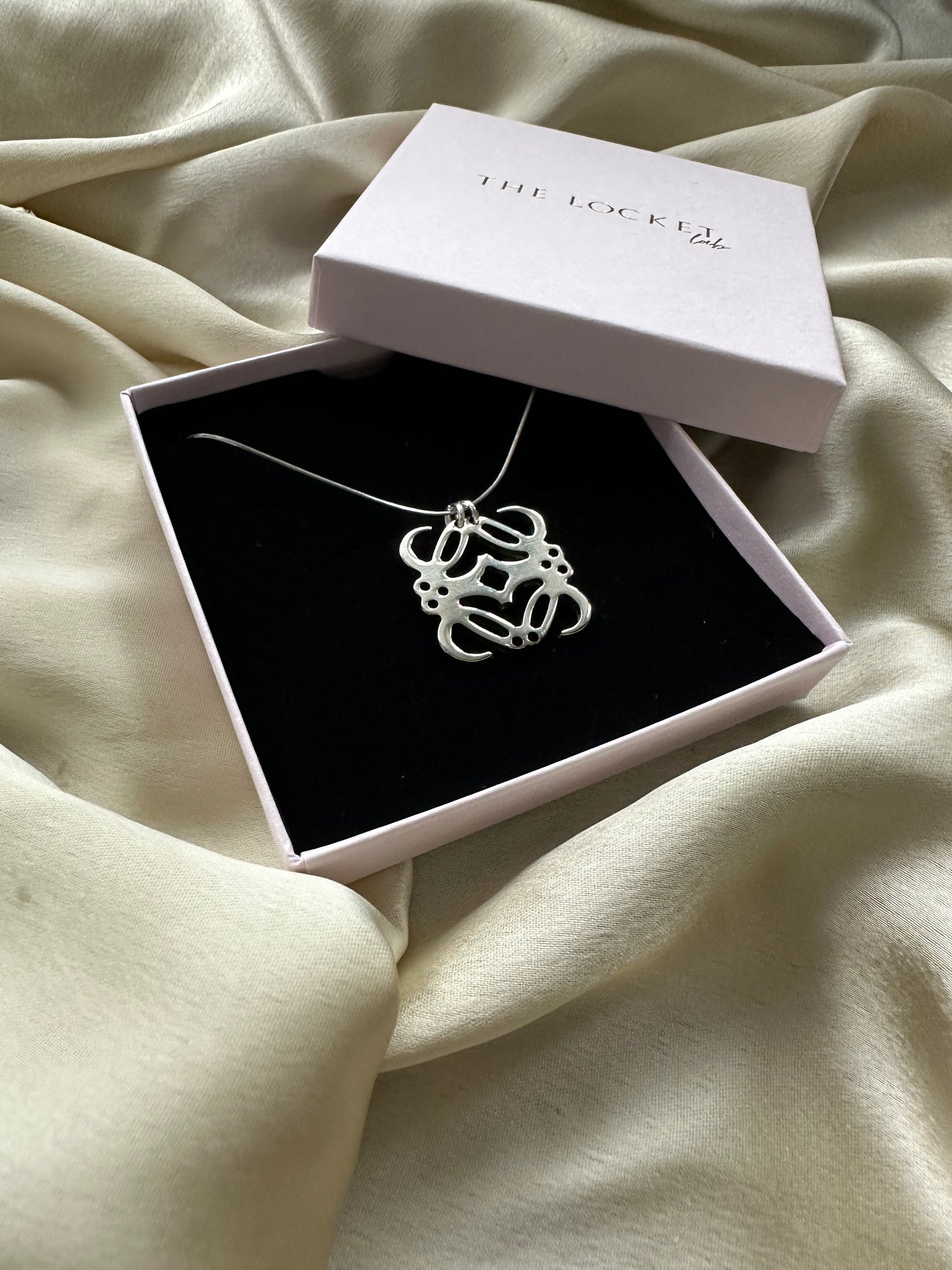 Authentic Reworked Anagram Necklace Silver Chain 1