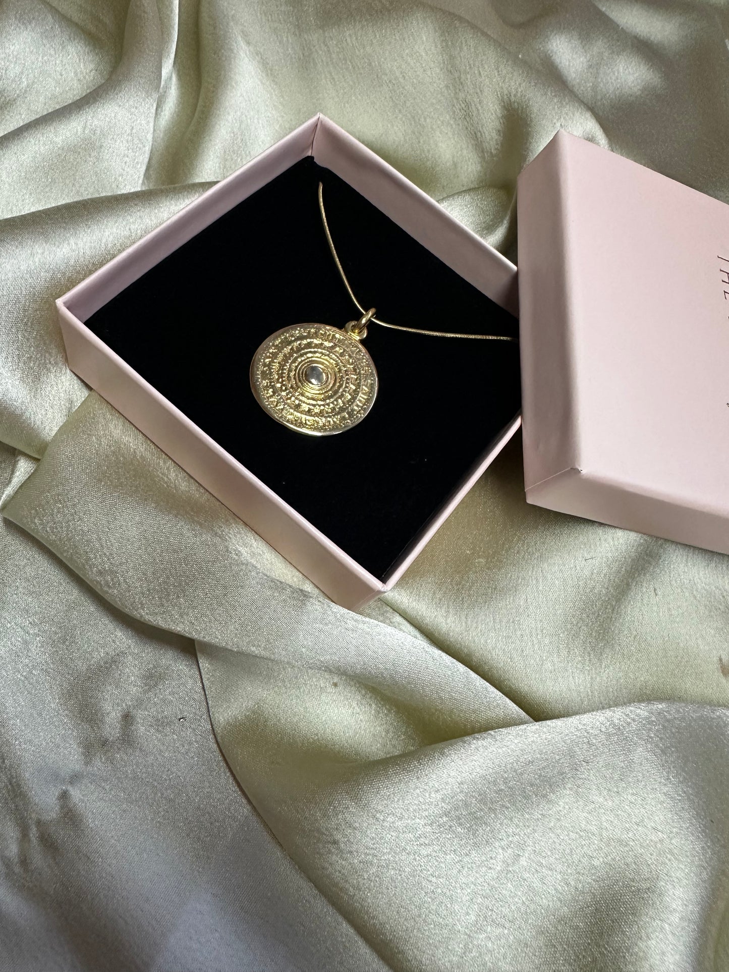 Authentic Reworked Coin Necklace - Large Pendant Snake Chain