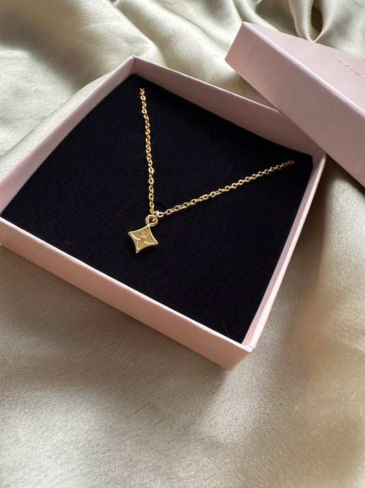 Authentic Reworked Necklace - Diamond Flower