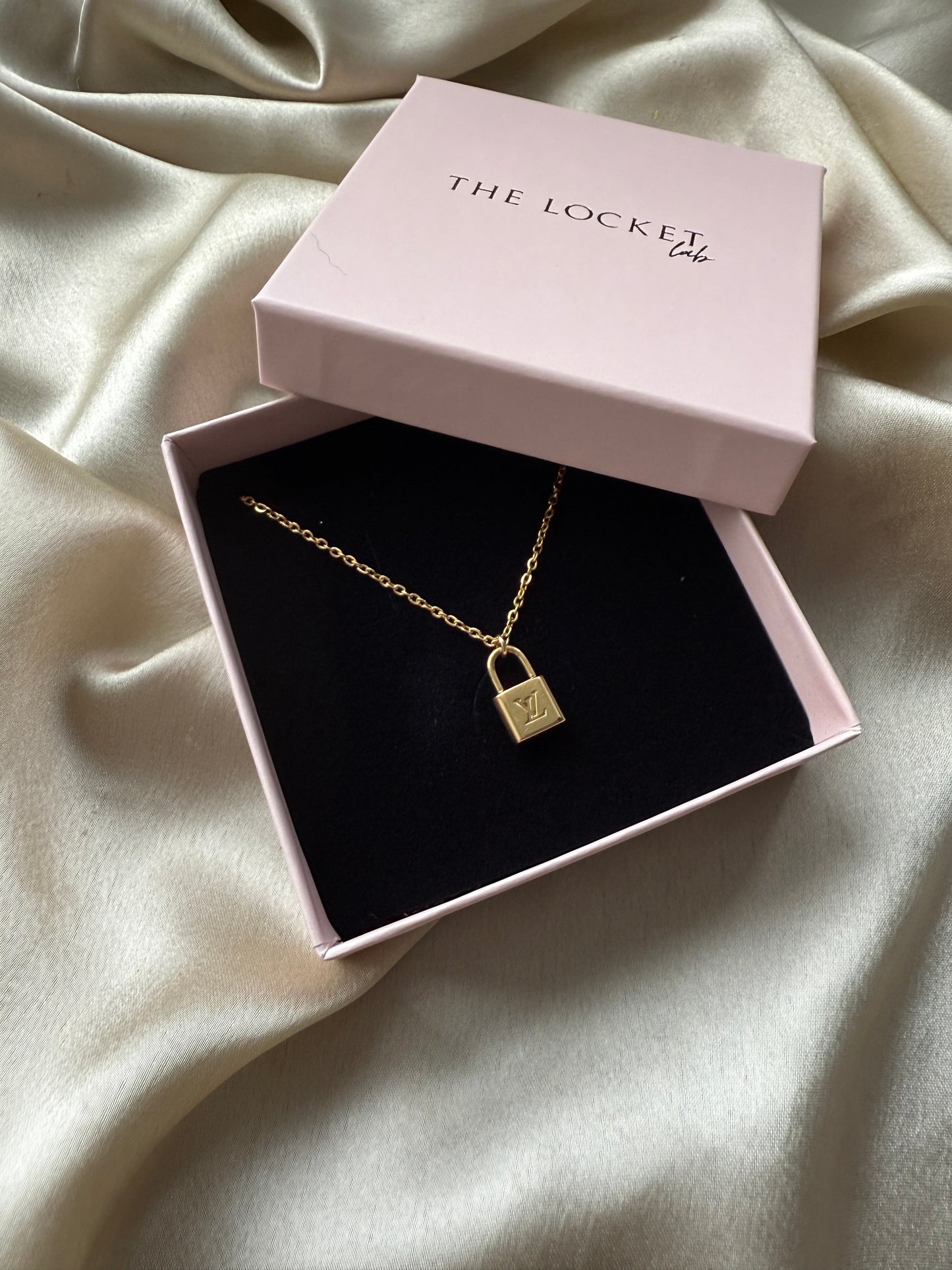 Authentic Reworked Logo Padlock Necklace