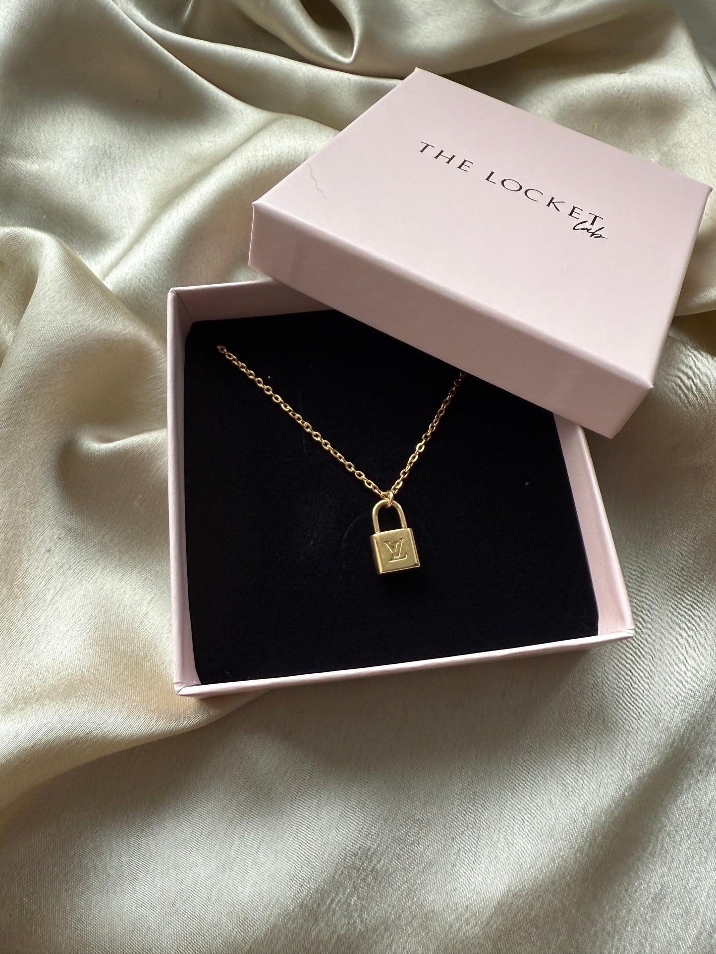 Authentic Reworked Logo Padlock Necklace