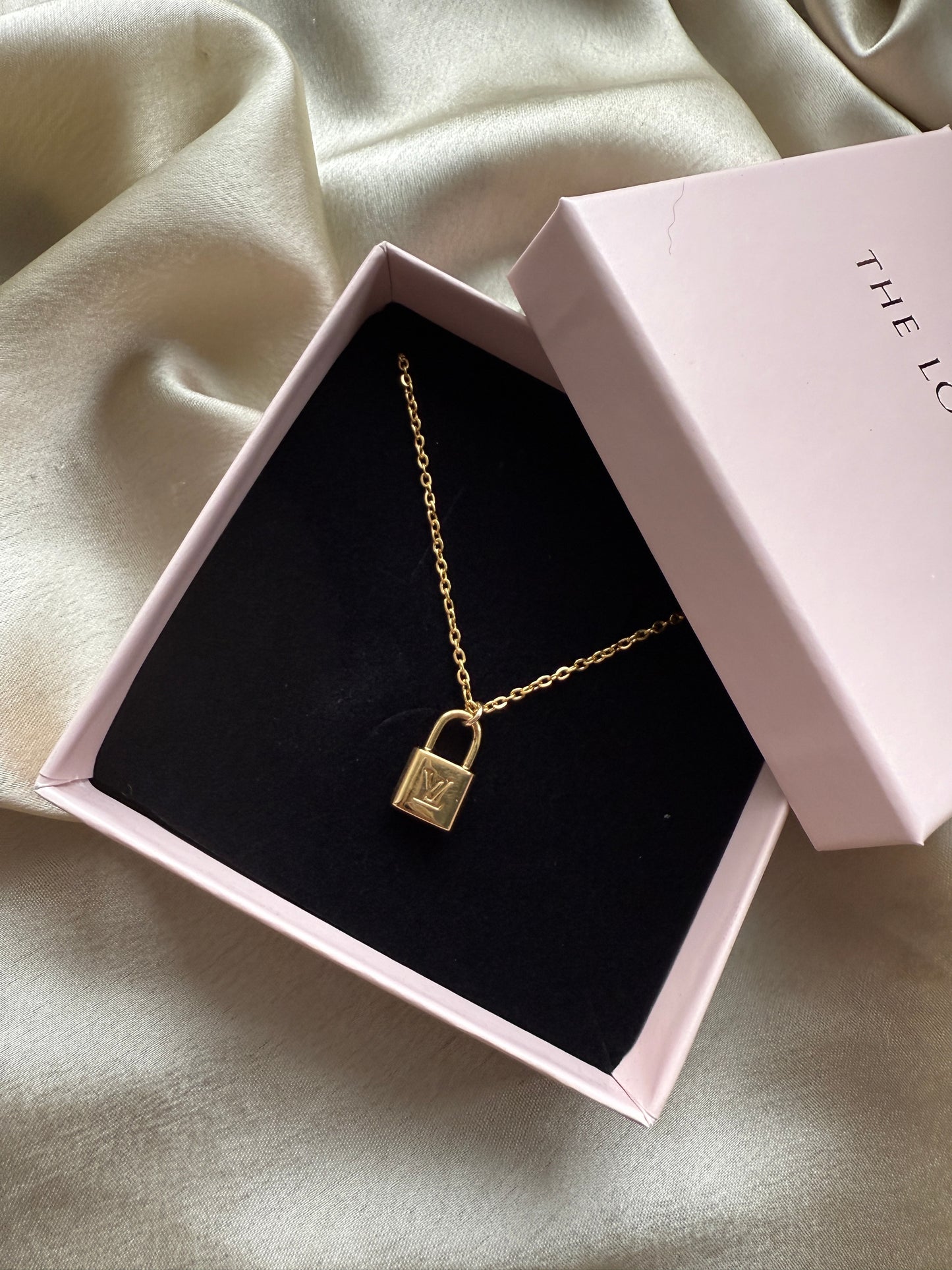 Authentic Reworked Logo Padlock Necklace