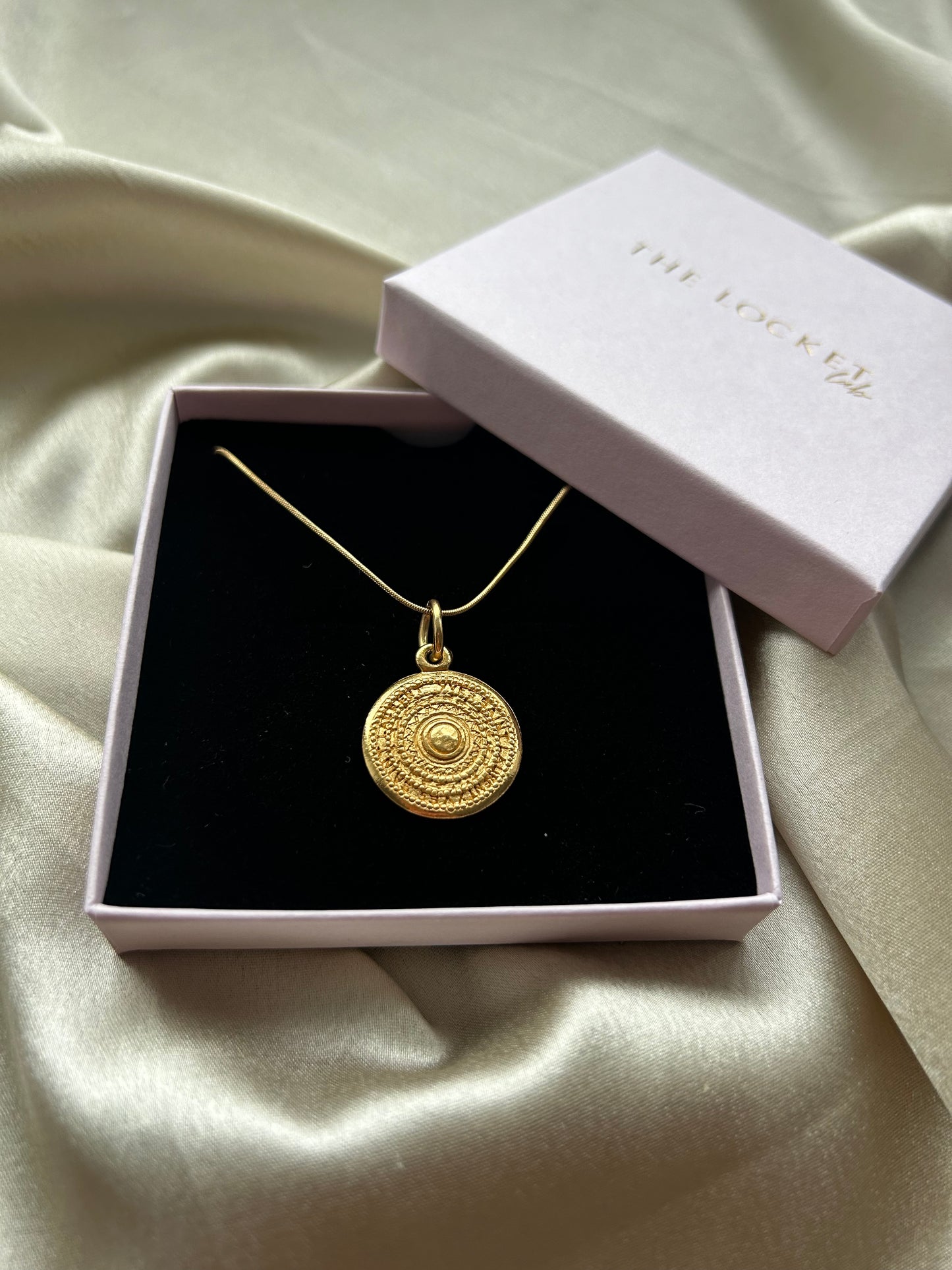 Authentic Reworked Coin Necklace - Small Pendant Snake Chain